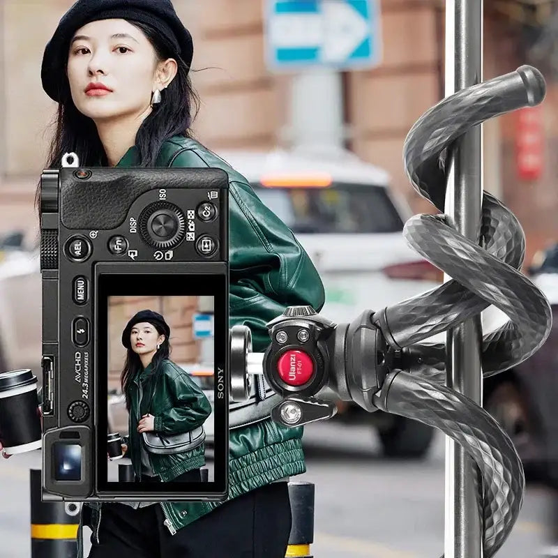 Ulanzi FT-01 Tripod flexibelt 360 grader kulledshuvud 1/4" skruv / Mobilhållare / Tillbehörssko - Bläckfisk