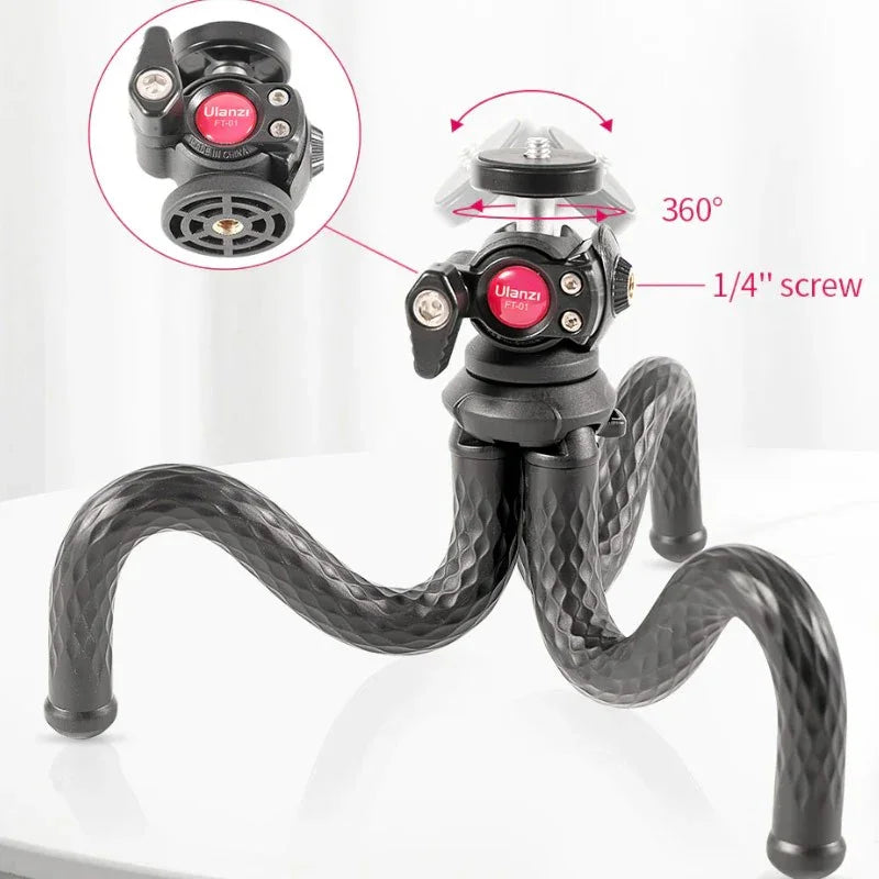 Ulanzi FT-01 Flexibles 360-Grad-Stativ mit 1/4-Zoll-Stativ / Mobilgerät / Montagezubehör - Bläckfisk