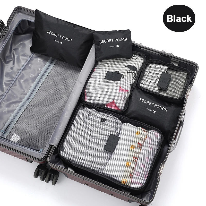 6 Pcs Travel Clothes Storage Bags