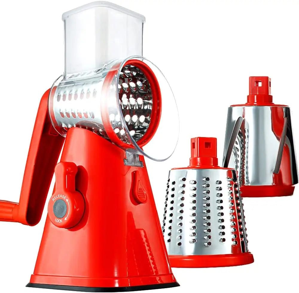 3-in-1 Rotary Cheese Grater & Vegetable Slicer