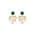 Eden Love Drop Green Earrings-0