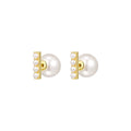London Road Reversible Stud Gold Earrings-0