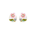 Peach Blossom Stud Pink Earrings-0