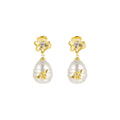 Beloved Bee Drop Gold Earrings-0