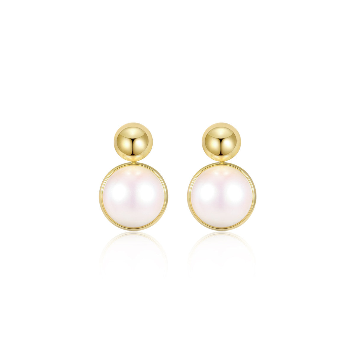 Great Cambridge Droplet Pearl Gold Earrings-0