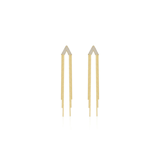 Donatello Tassle Gold Earrings-0