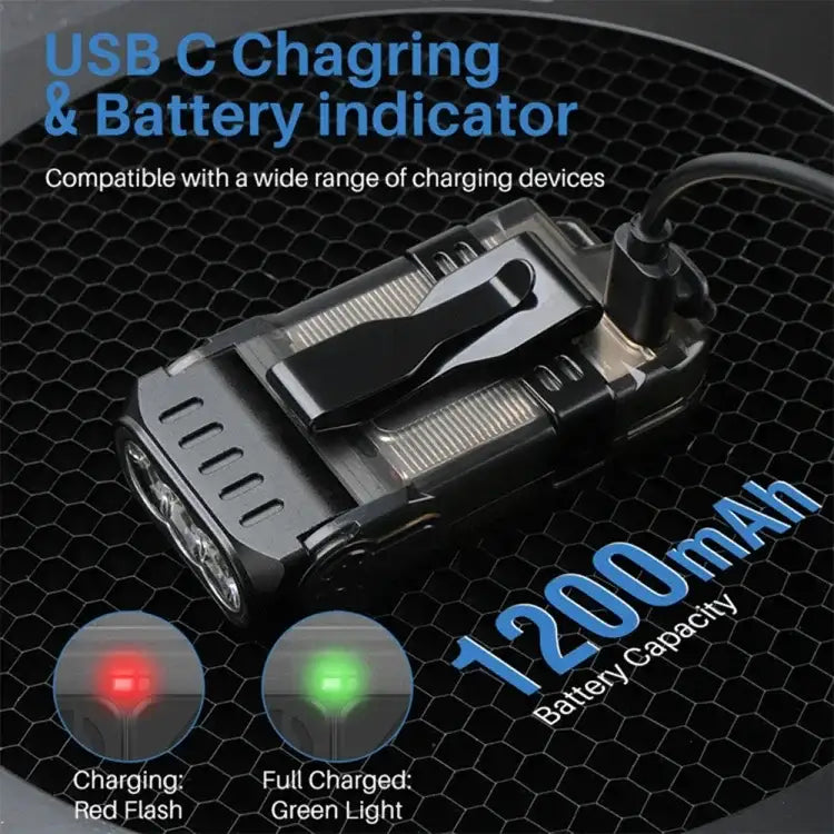 V15 EDC Ficklampa Multi-funktions Arbetslampa