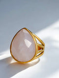 Rose quartz beauty ring