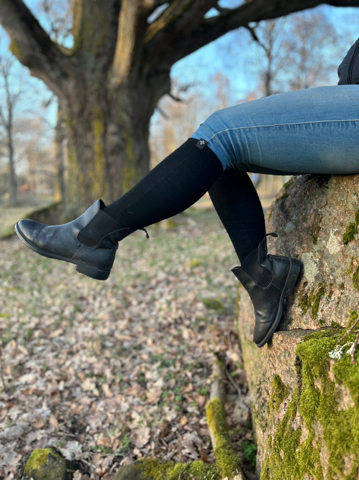 Ridstrumpa Allround Sleipner Svart 75% Merinoull