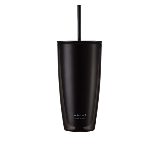 Ice Master 750ml Black Double Straw Cup-0