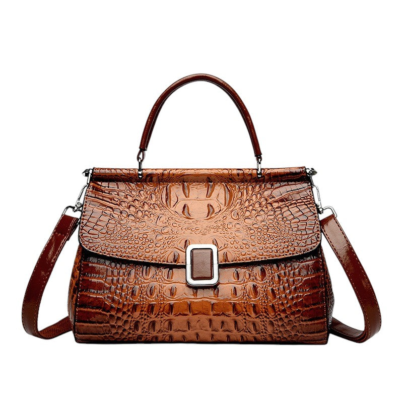 Elegant Handväska i Krokodilmönster – Lyxig & Tidlös Design