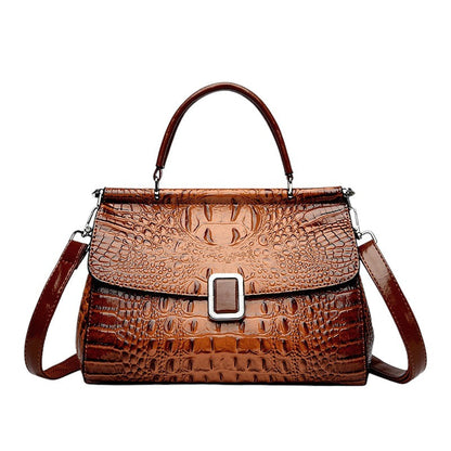 Elegant Handväska i Krokodilmönster – Lyxig & Tidlös Design