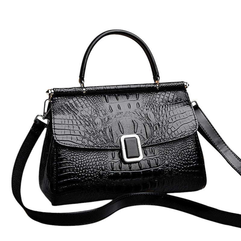 Elegant Handväska i Krokodilmönster – Lyxig & Tidlös Design
