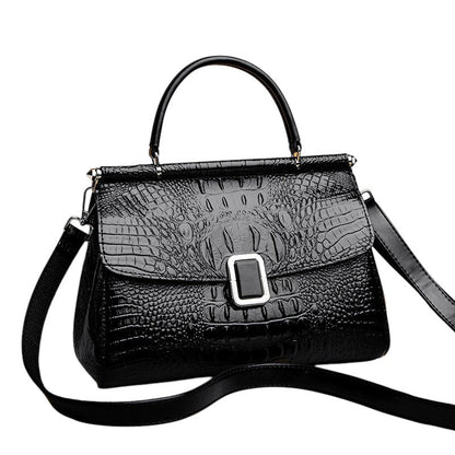 Elegant Handväska i Krokodilmönster – Lyxig & Tidlös Design