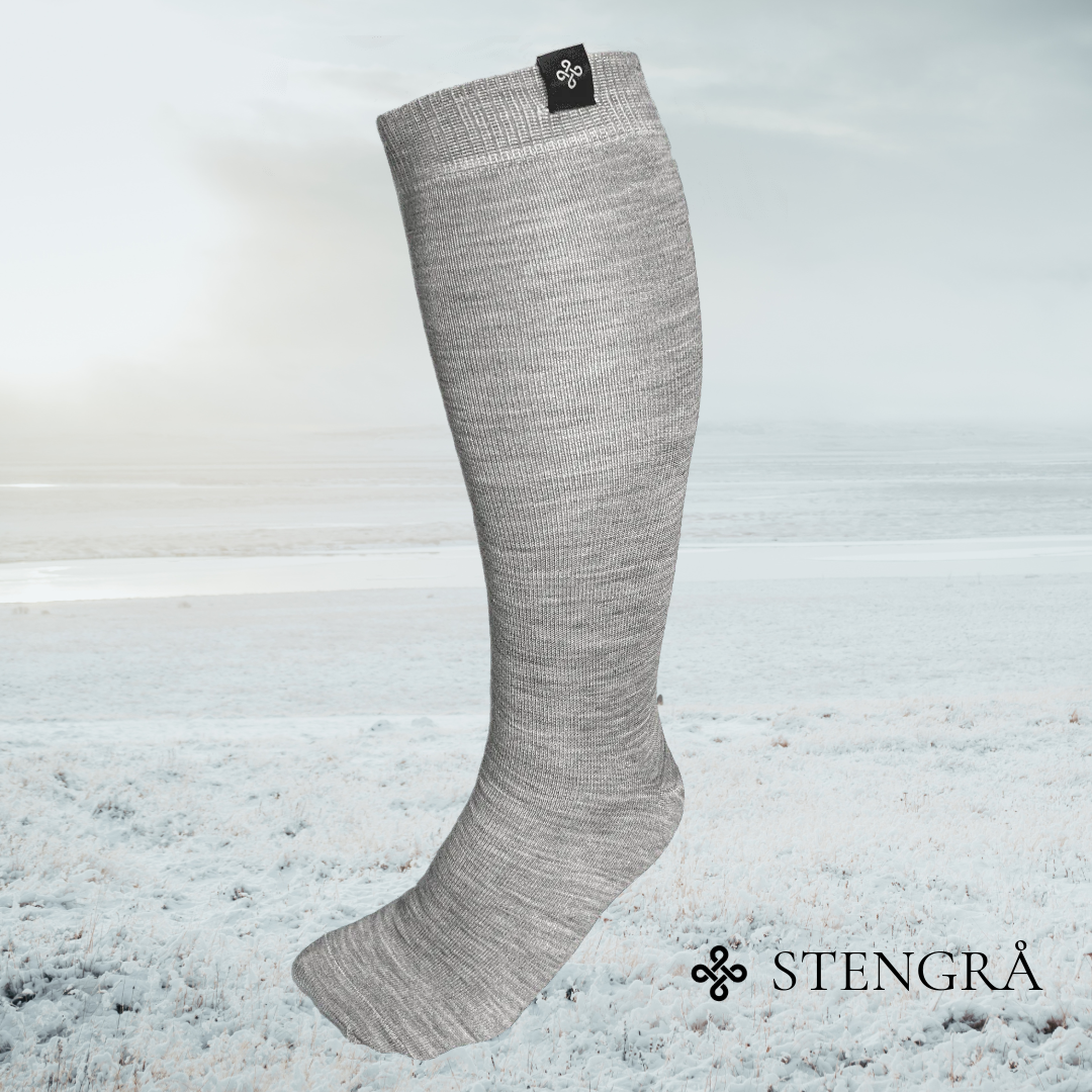 Ridstrumpa Allround Stengrå 75% Merinoull