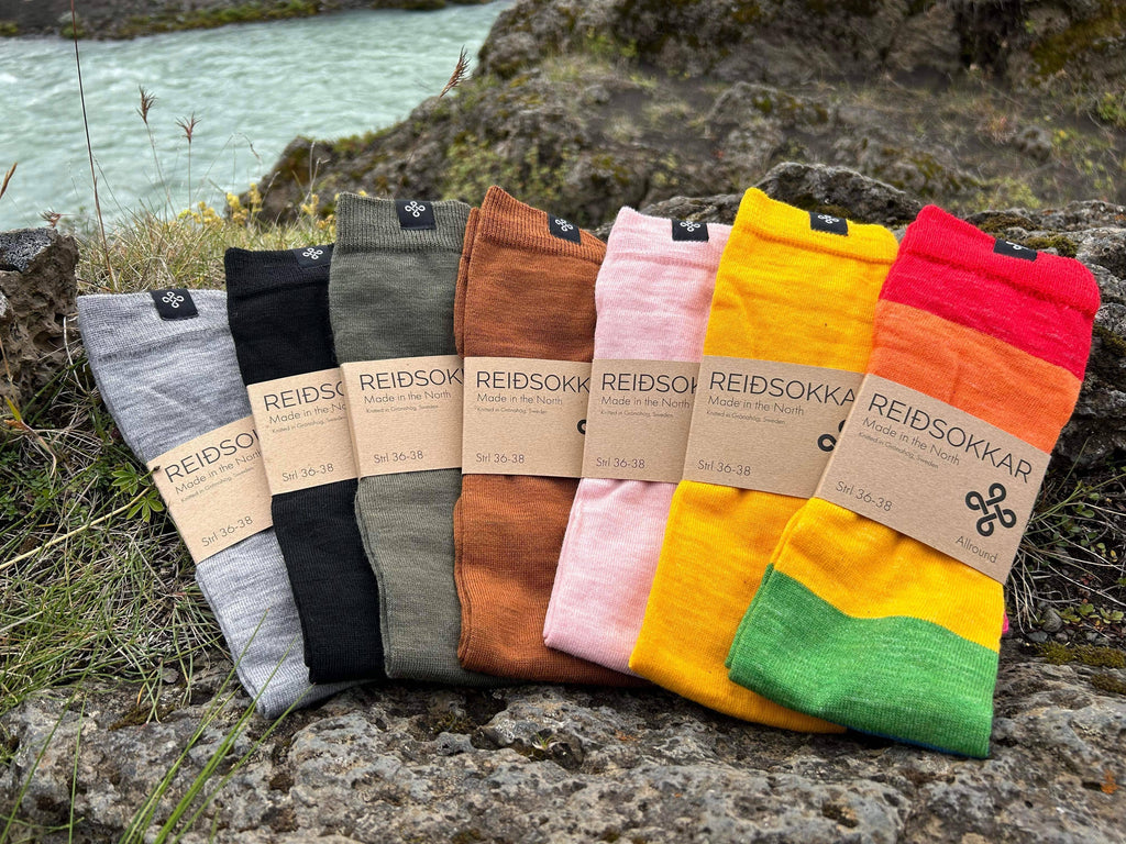 Ridstrumpa Allround Sunna Gul 75 % Merinowolle