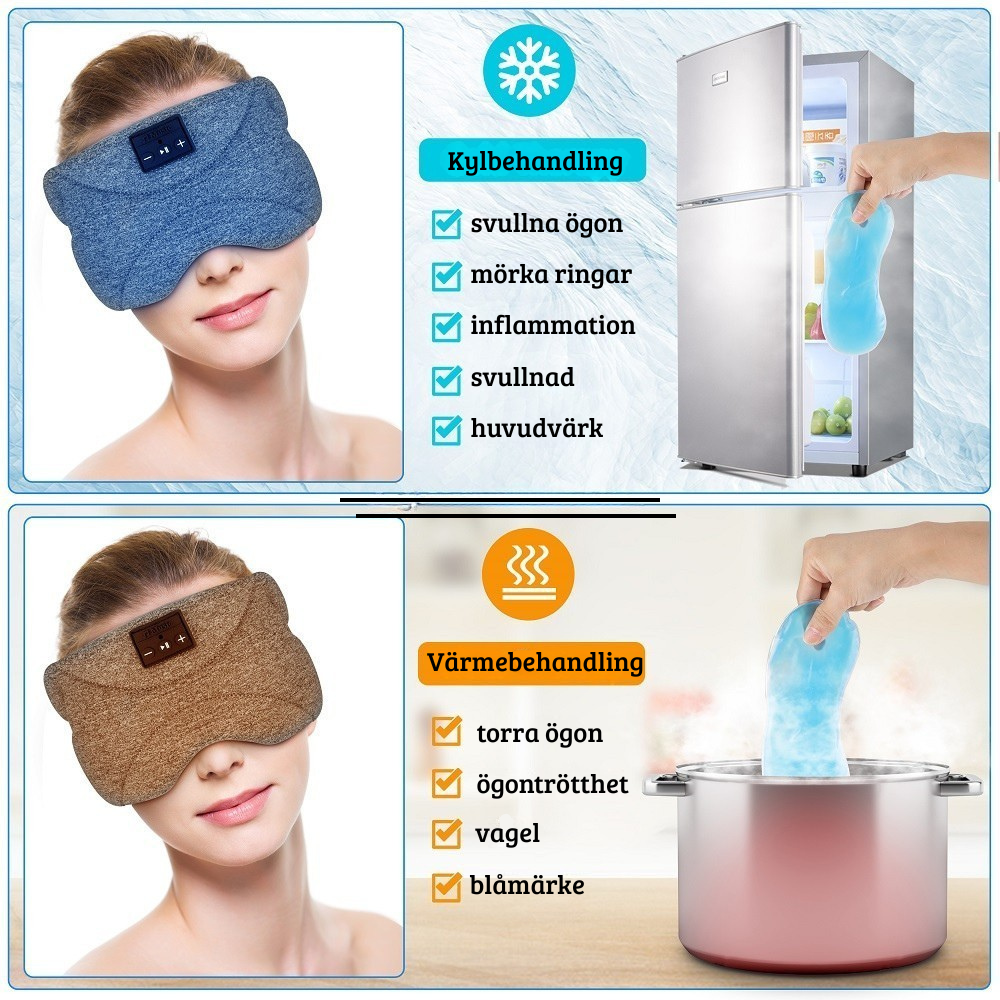 Bluetooth Sovmask – Sovmask med Inbyggda Högtalare