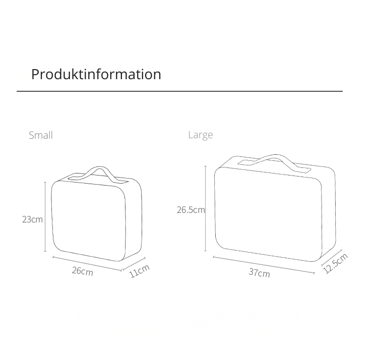 Sminkväska med spegel &amp; LED – Rymlig make-upväska för resa (Small/Large)
