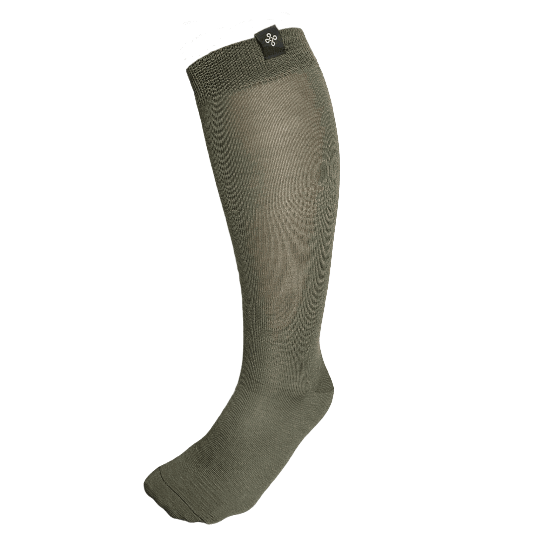 Ridstrumpa Allround Skogsgrön 75% Merinoull