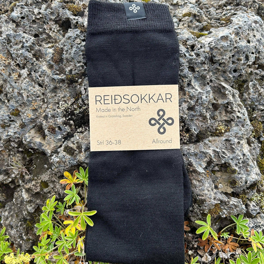 Ridstrumpa Allround Sleipner Schwarz 75 % Merinowolle