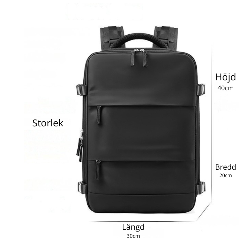 Multifunktionaler Reseryggsäck 35L – Aufbewahrung, 180° Öffnung und Handtasche