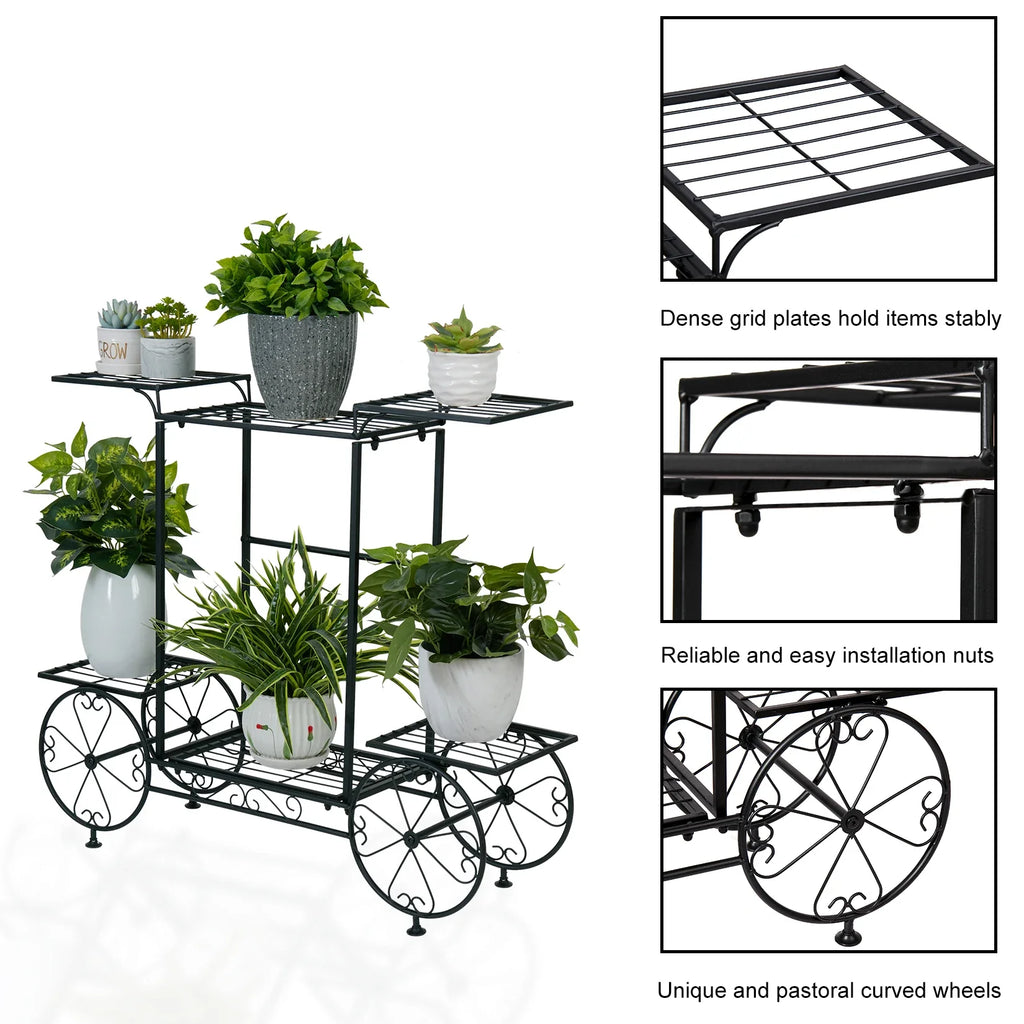 Garden Plant Stand Trolley