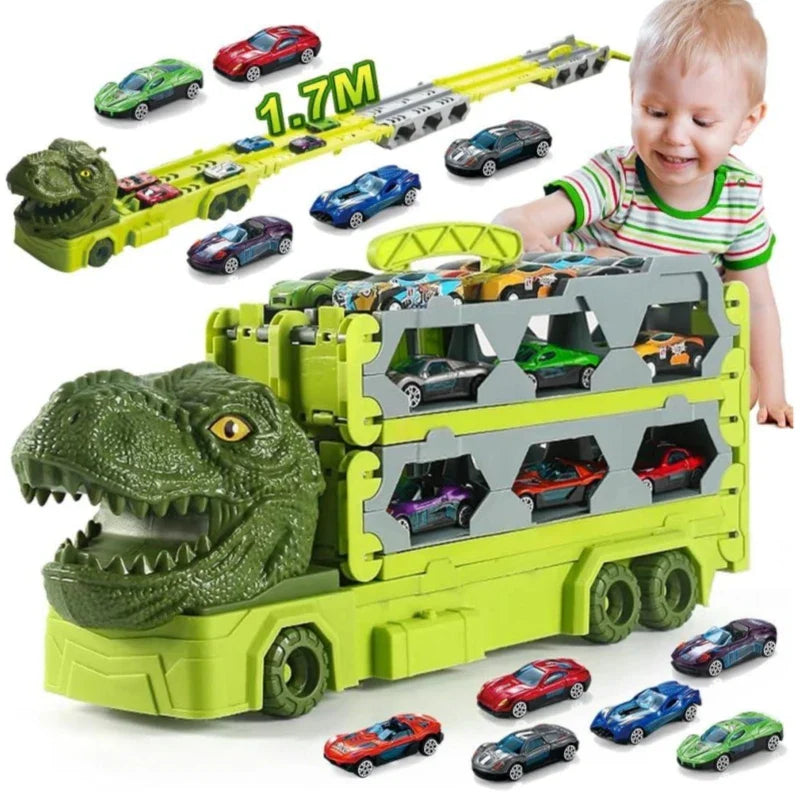 Dinosaur Truck with 6 Cars