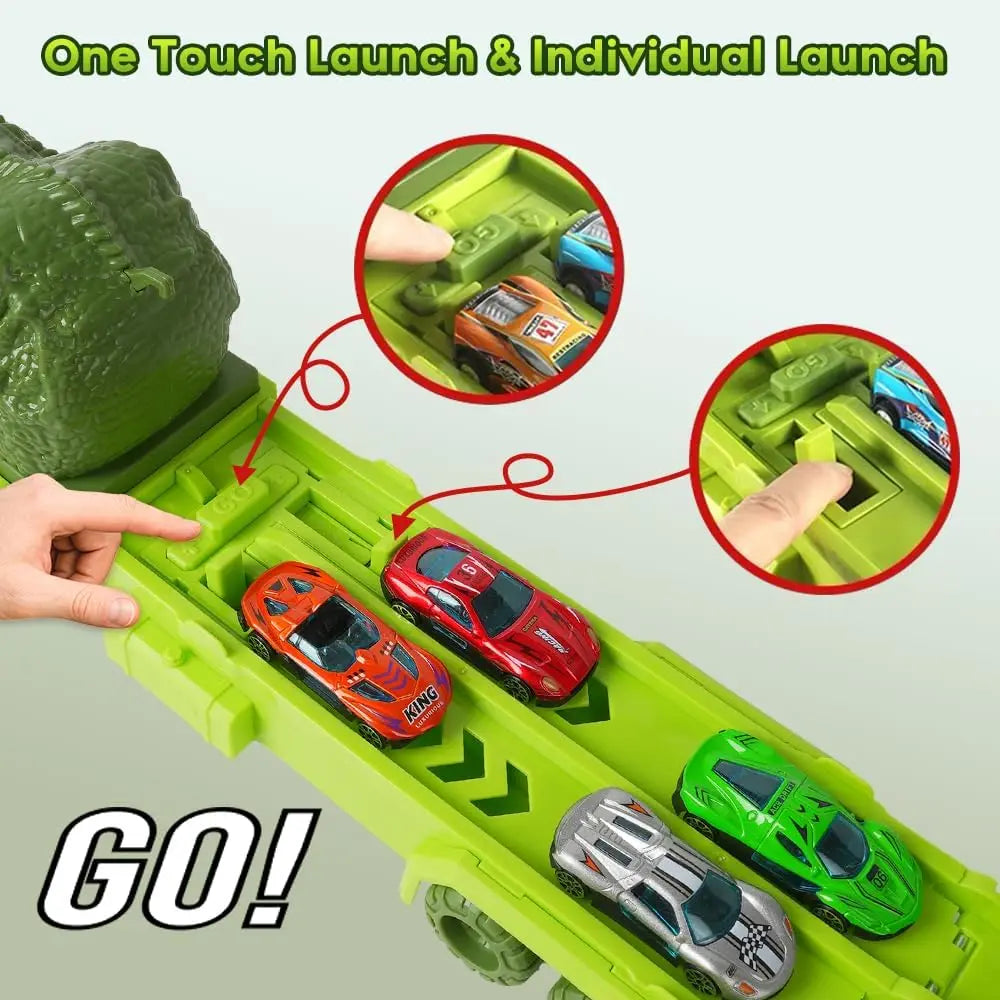 Dinosaur Truck with 6 Cars