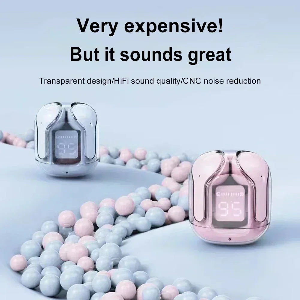 T2 Trådlösa Mini Hörgerät LED Ström Digital Display TWS Trådlösa