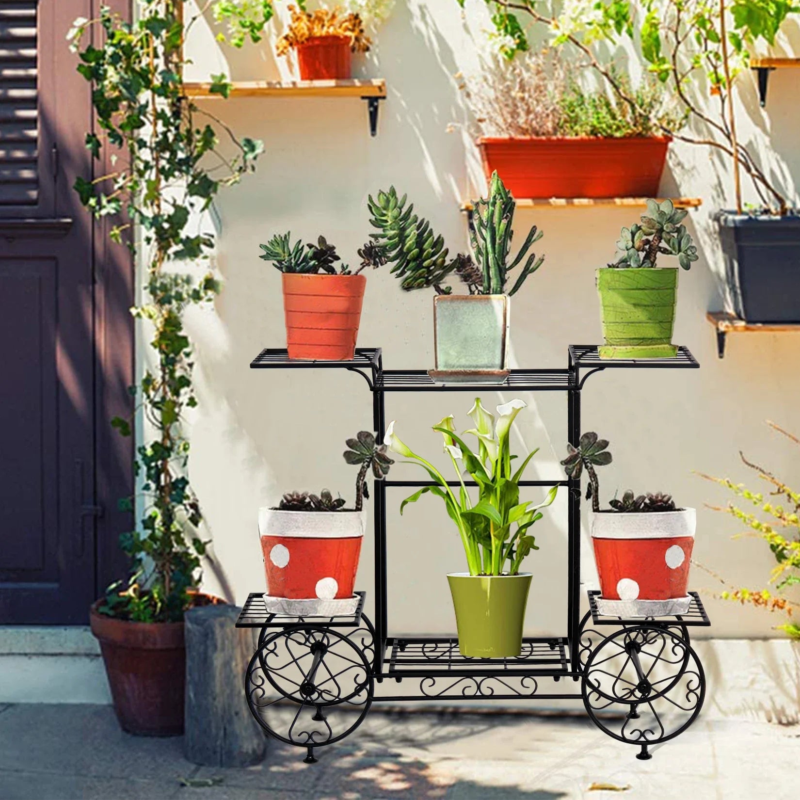 Garden Plant Stand Trolley