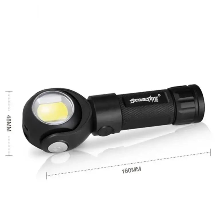 SKYWOLFEYE 360° Roterbar USB-Uppladdningsbar LED Ficklampa med Magnet och COB-arbetsljus