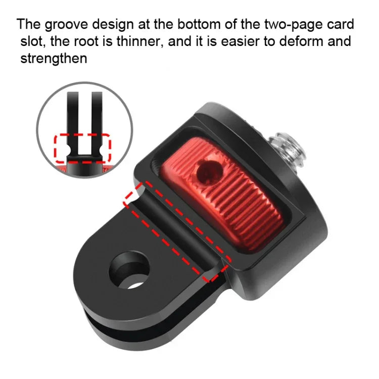 1/4-tums skruvadapter till stativ för GoPro, Insta360 & andra actionkameror