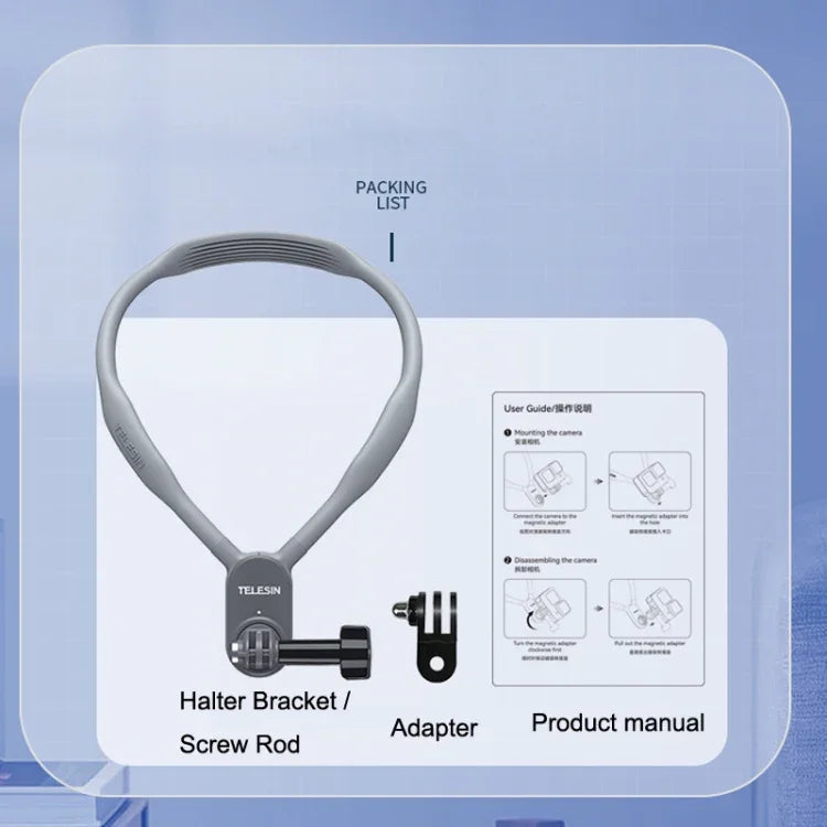 Telesin Magnetiskt Nackfäste för Actionkamera