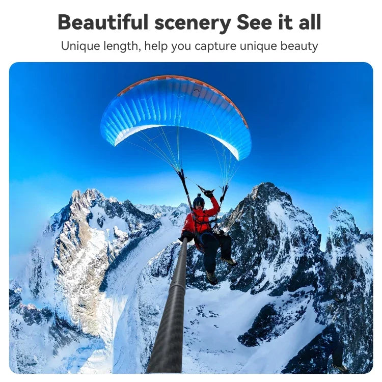 TELESIN 3M Kolfiber Selfie Stick Einbeinstativ mit 1/4"-Gänge