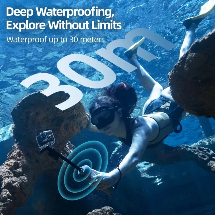 Teleskop-Selfiepin-Kamera – 250–850 mm mit Halterung für GoPro Hero13/12/11/Mini/10/9/8 Schwarz / max