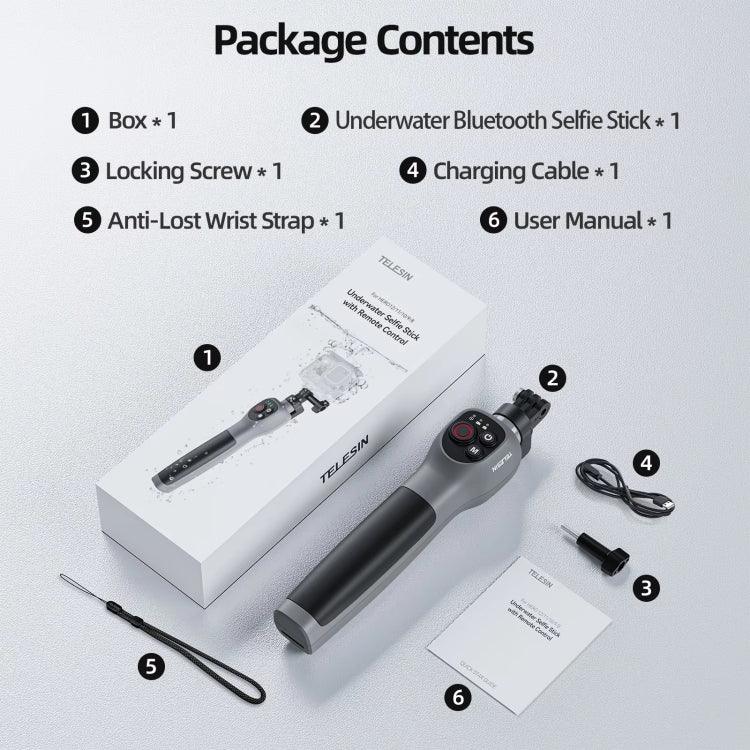 Teleskop-Selfiepin-Kamera – 250–850 mm mit Halterung für GoPro Hero13/12/11/Mini/10/9/8 Schwarz / max