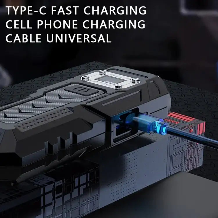 Kraftfull mini nyckellampa med magnet, LCD-display och dubbla ljuslägen