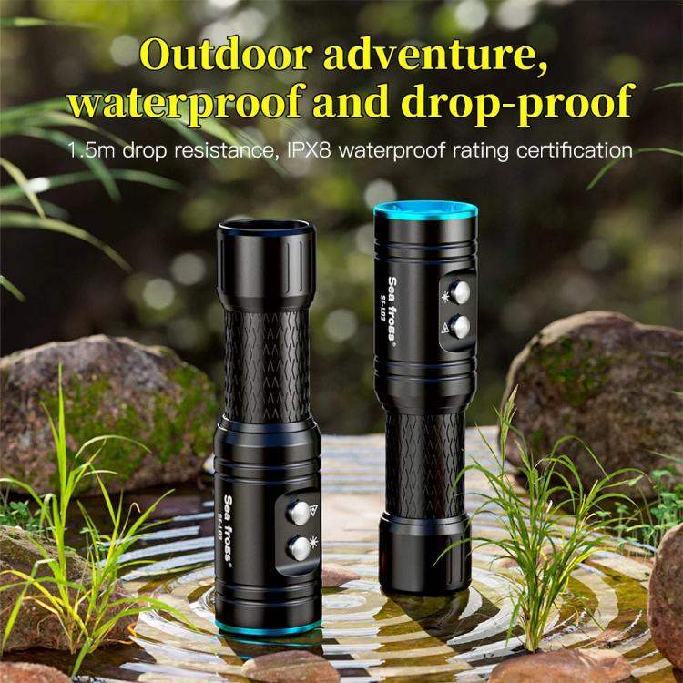 Sea Frogs SF-L03 – Vattentät Dykficklampa för Professionell Användning (1000 lm)