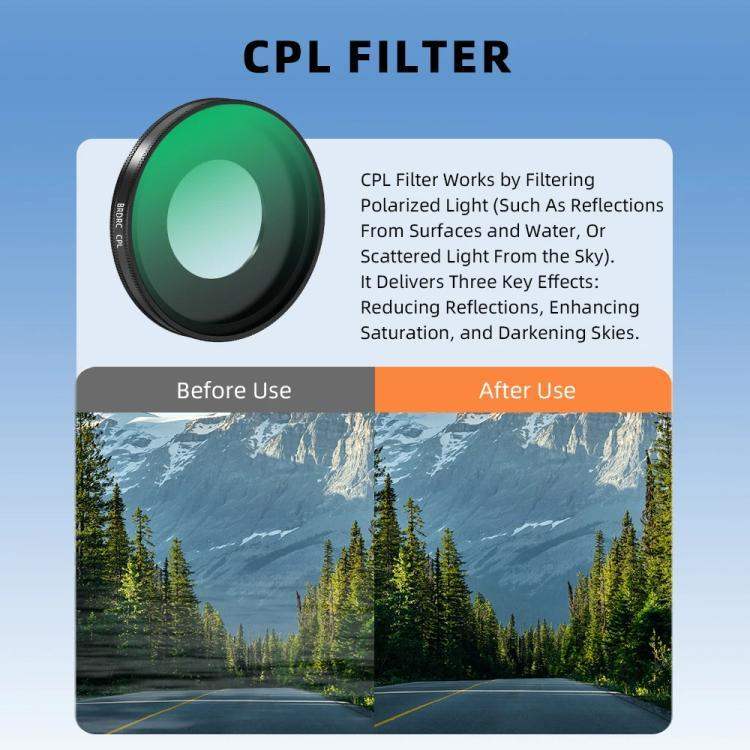 BRDRC Linsfilter till Insta360 Go Ultra
