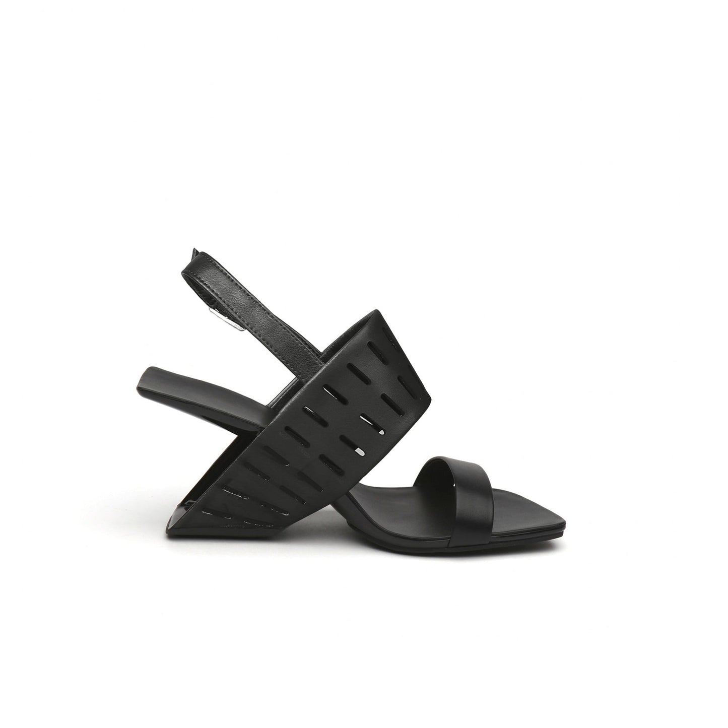 Abstract Double Strap Slingback Sandals-2