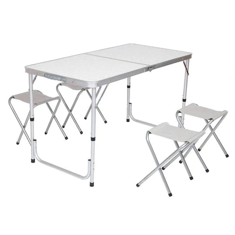 Foldable Portable Sturdy Camping Table With Four Chairs