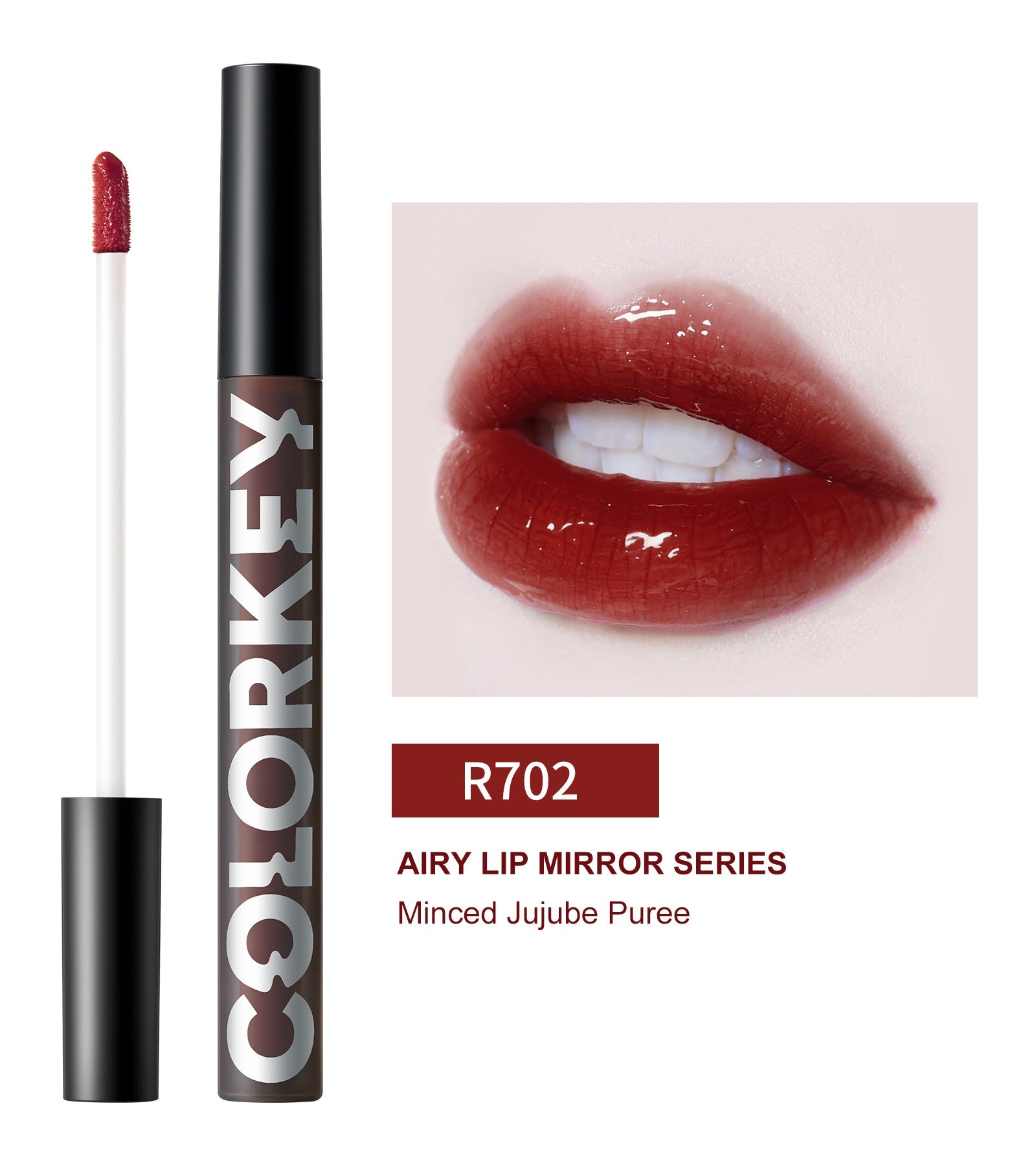 Airy Lip Gloss Mirror Series R702 Red-2