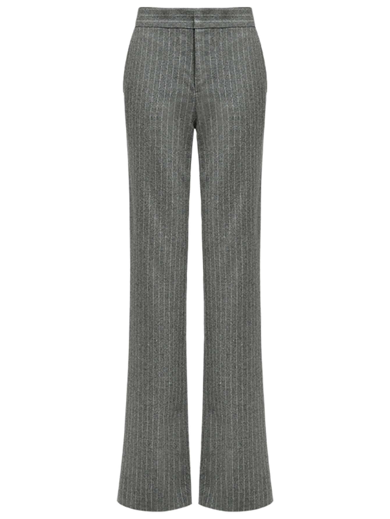 All-Around Warm Striped Grey Wool Pants-4