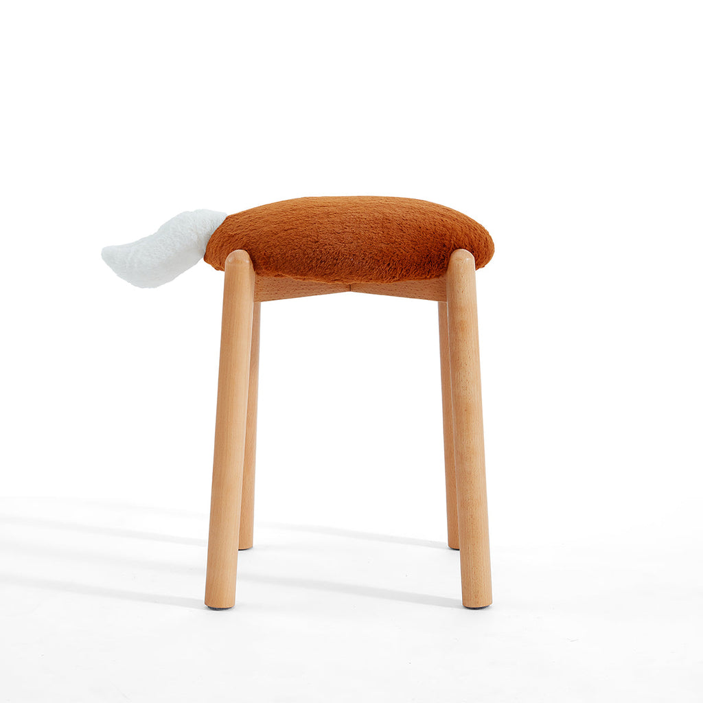 Animal Tails Creative Soft Plush Backless Stool-4