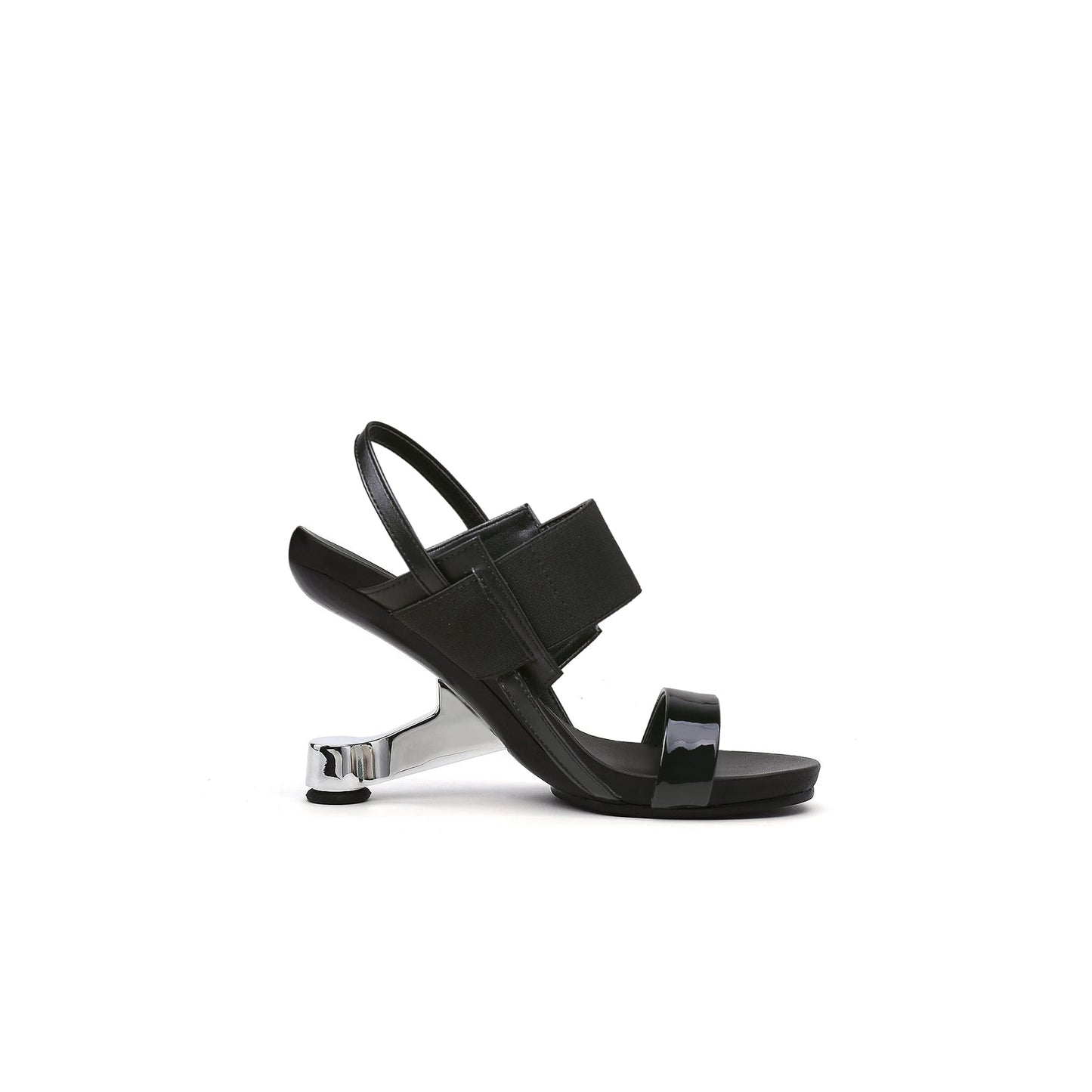 Artistic Glow Ankle Strap Pivot Heel Sandals-2
