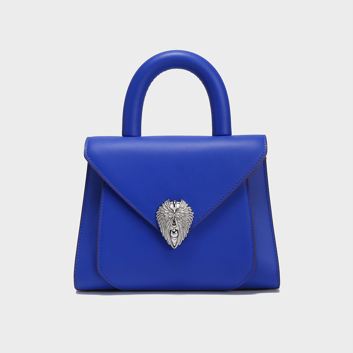 Avant Garde Silver Chain Strap Leather Satchel-7