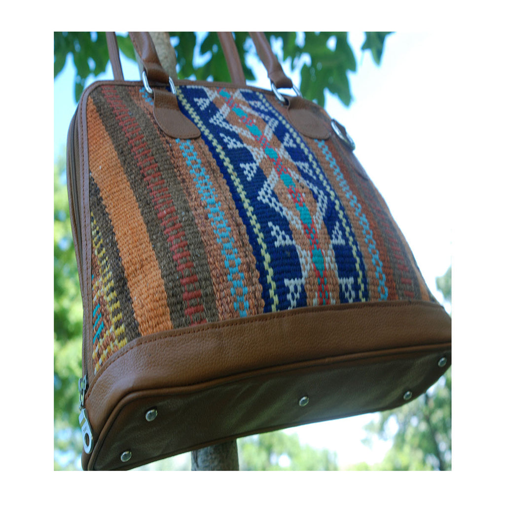 Kilim Leather Paprika Bag-6