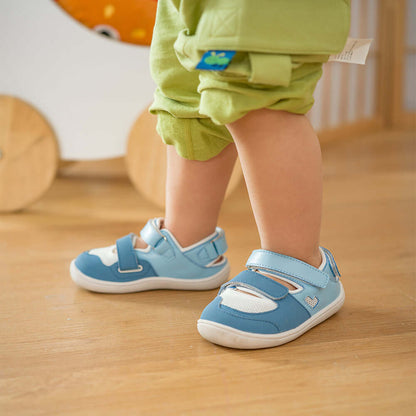 Beaming Baby Soft-Sole Double Velcro Strap Walking Shoes-4