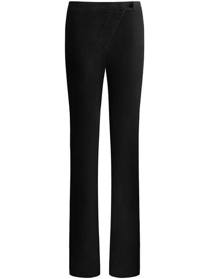 Black High-Waisted Flare Pants-3