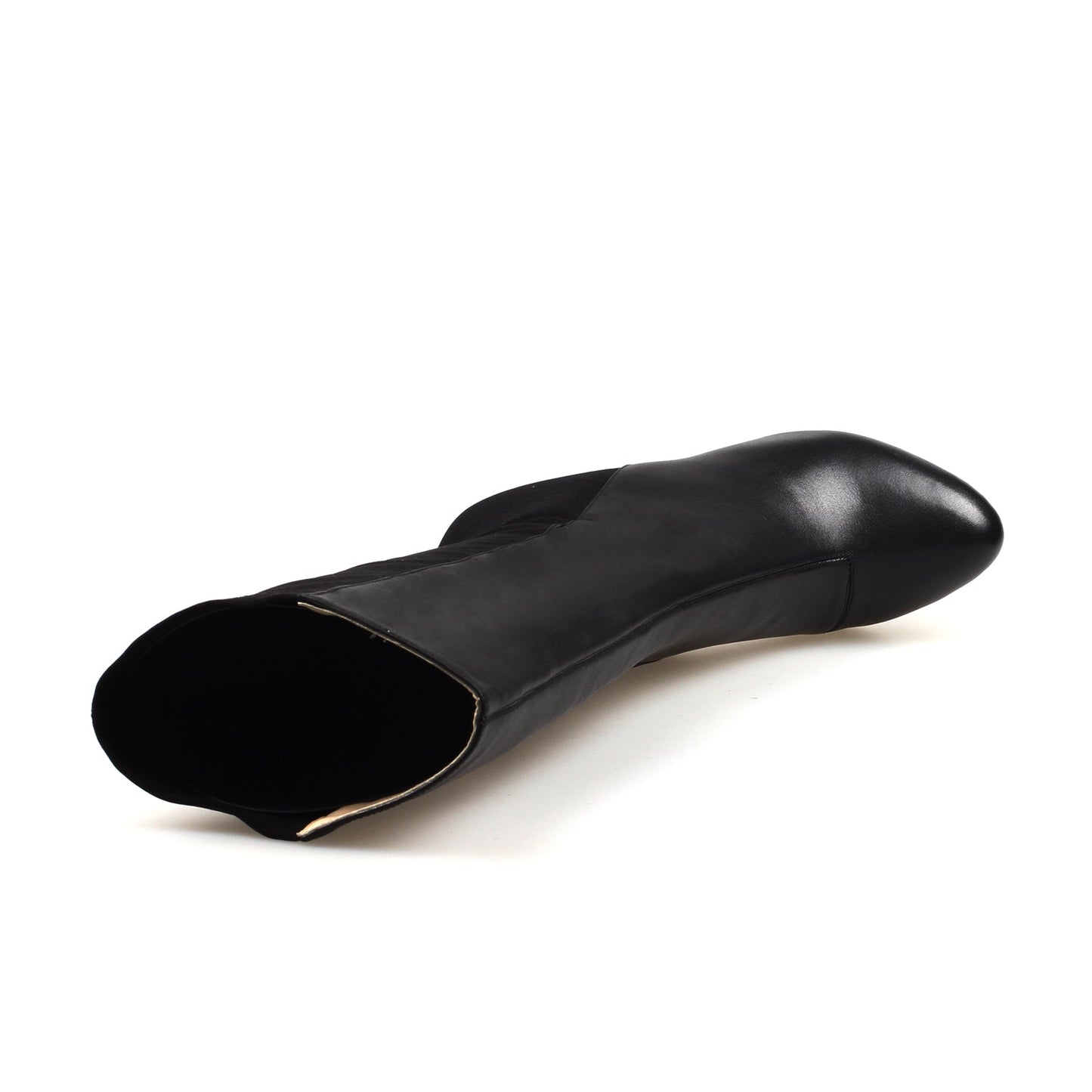 Black Knee-High Leather Boots-3